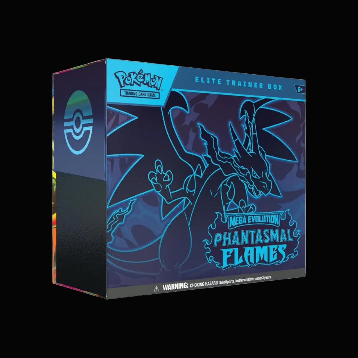 Pokémon TCG: Mega Evolution-Phantasmal Flames Elite Trainer Box. Front