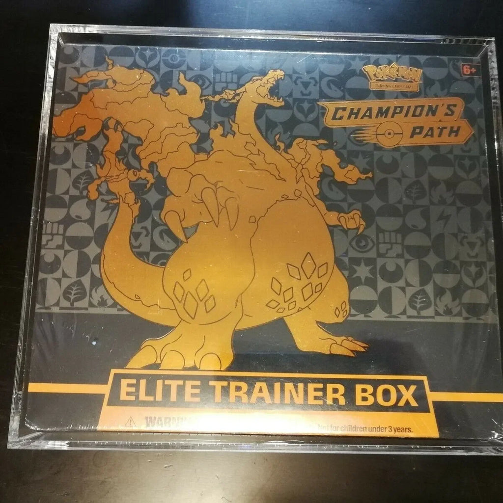 190x170x90mm Clear Elite Trainer Box protector ETB acrylic display case with sliding lid for poke mon elite trainer box cards