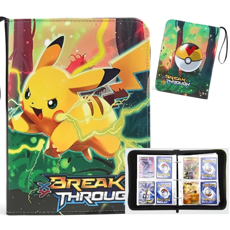 Pokemon Binders 9 Pocket 900 Cards Zipper Toploader Mimikyu Loose Leaf Collectible Card Album Storage Organizer Custom Fans Gift