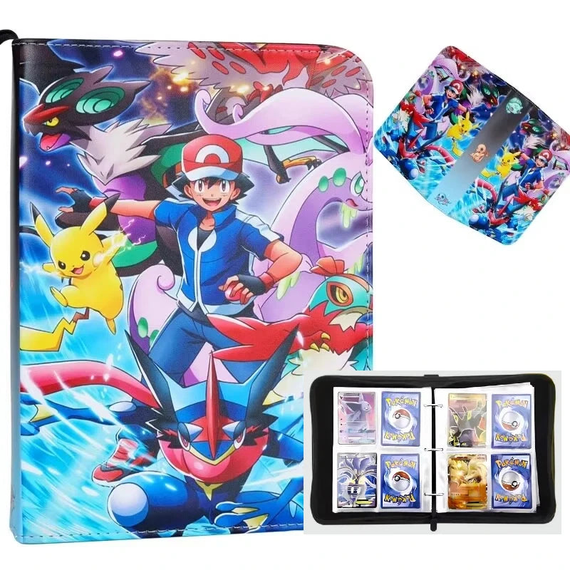 Pokemon Binders 9 Pocket 900 Cards Zipper Toploader Mimikyu Loose Leaf Collectible Card Album Storage Organizer Custom Fans Gift