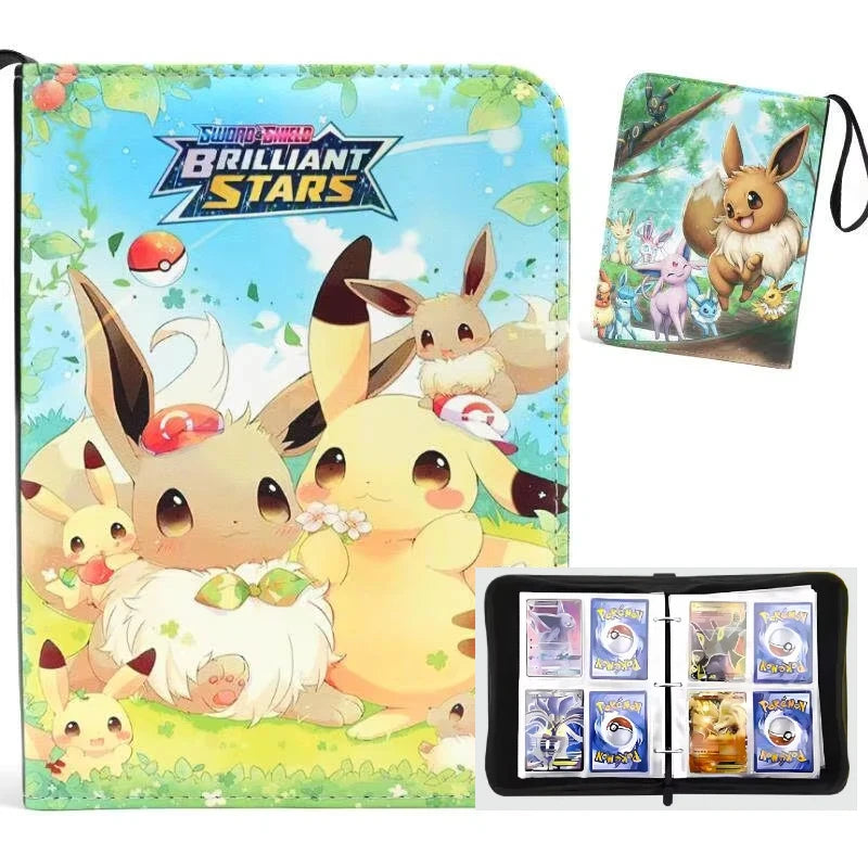 Pokemon Binders 9 Pocket 900 Cards Zipper Toploader Mimikyu Loose Leaf Collectible Card Album Storage Organizer Custom Fans Gift