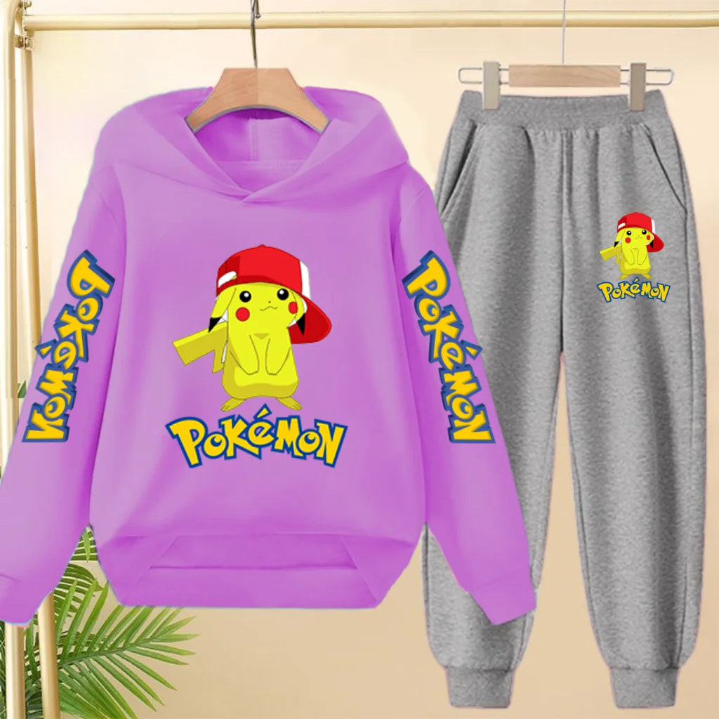 Pikachu Kid's Matching Hoodie and Trackies Set