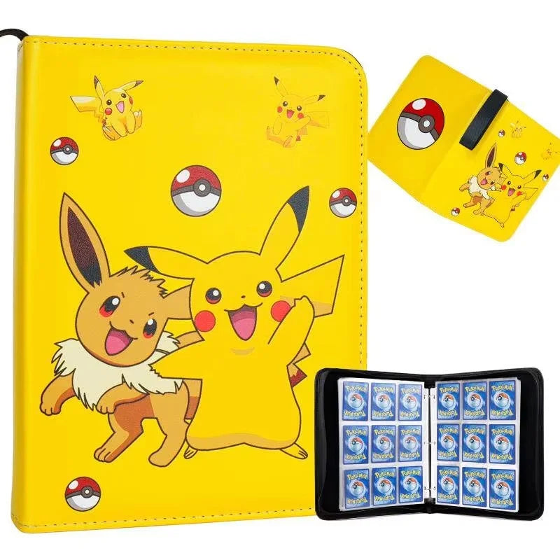 Pokemon Binders 9 Pocket 900 Cards Zipper Toploader Mimikyu Loose Leaf Collectible Card Album Storage Organizer Custom Fans Gift
