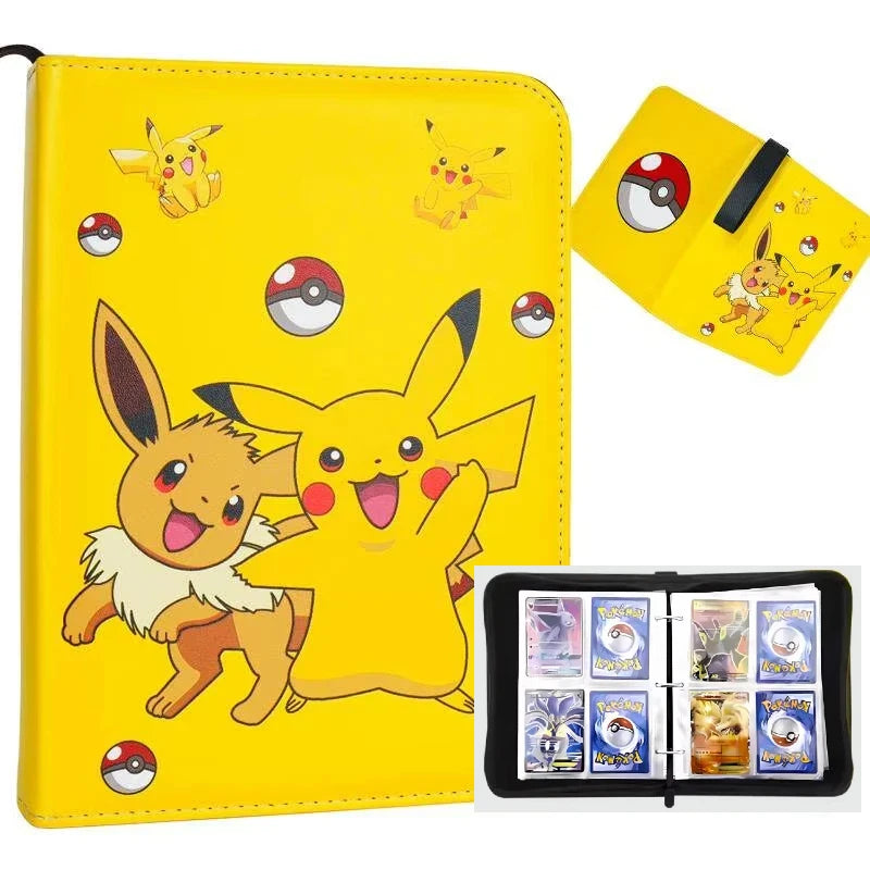 Pokemon Binders 9 Pocket 900 Cards Zipper Toploader Mimikyu Loose Leaf Collectible Card Album Storage Organizer Custom Fans Gift
