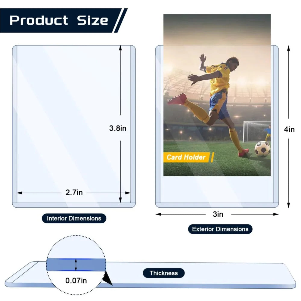 25-100pcs 35PT Top Loader Card Sleeves