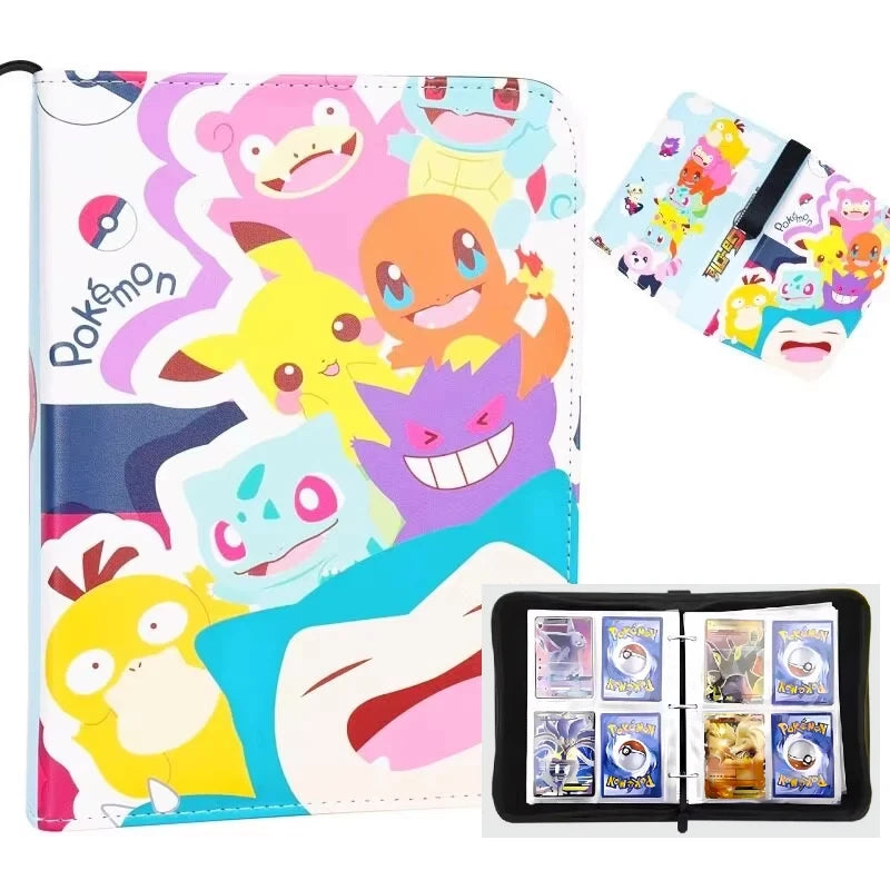 Pokemon Binders 9 Pocket 900 Cards Zipper Toploader Mimikyu Loose Leaf Collectible Card Album Storage Organizer Custom Fans Gift