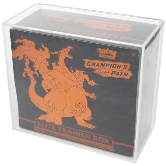 6mm Clear Acrylic Display Case- Elite Trainer Box Protector w/ Magnetic Lid