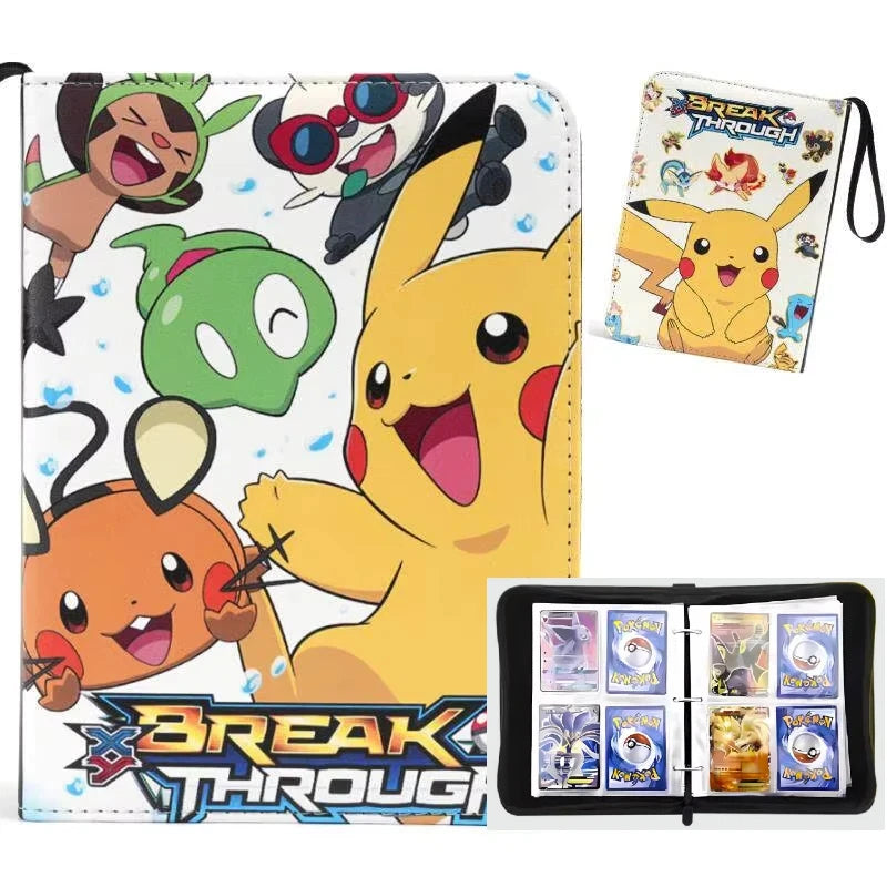 Pokemon Binders 9 Pocket 900 Cards Zipper Toploader Mimikyu Loose Leaf Collectible Card Album Storage Organizer Custom Fans Gift
