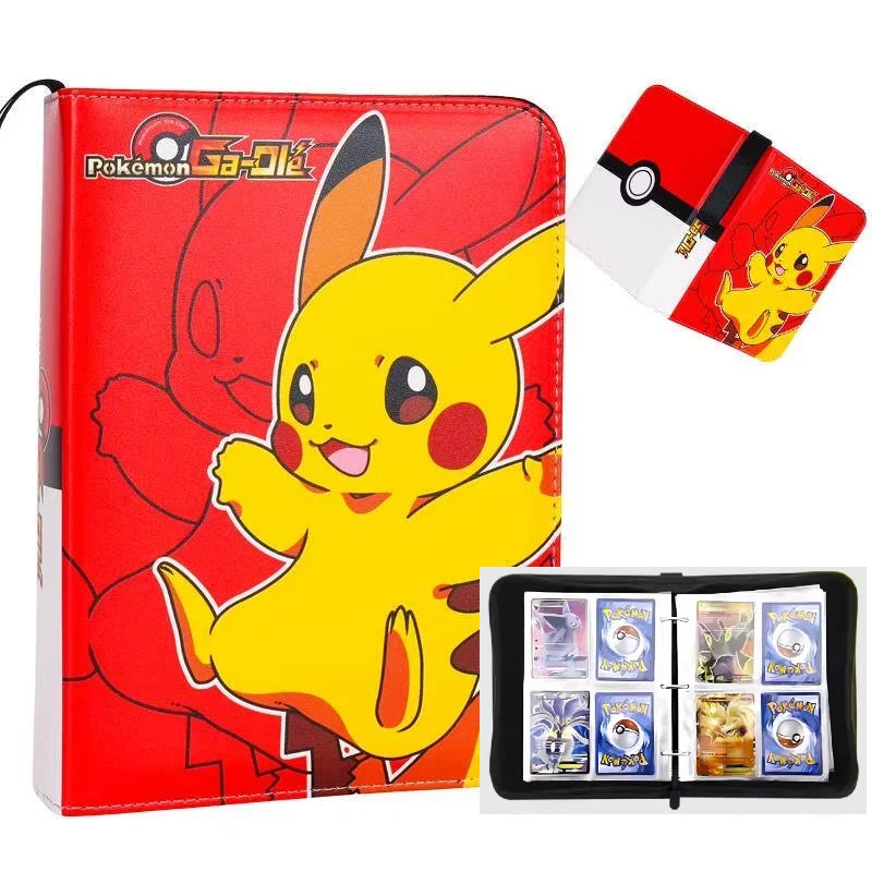 Pokemon Binders 9 Pocket 900 Cards Zipper Toploader Mimikyu Loose Leaf Collectible Card Album Storage Organizer Custom Fans Gift