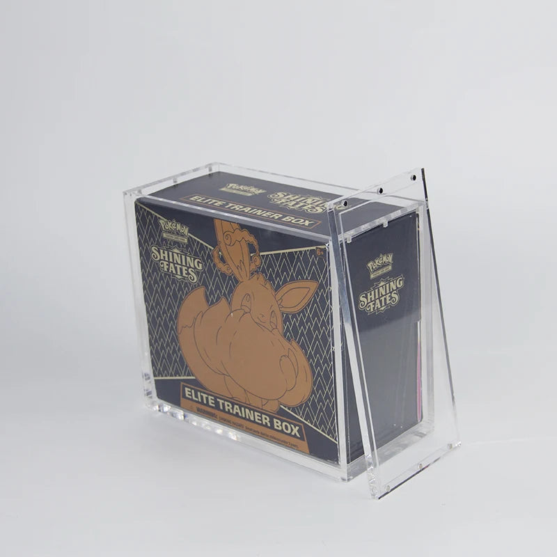 6mm Clear Acrylic Display Case- Elite Trainer Box Protector w/ Magnetic Lid