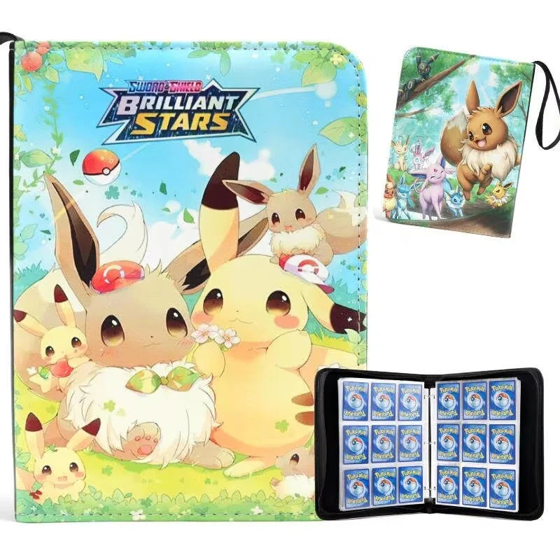 Pokemon Binders 9 Pocket 900 Cards Zipper Toploader Mimikyu Loose Leaf Collectible Card Album Storage Organizer Custom Fans Gift
