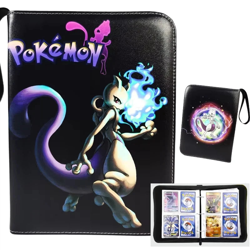 Pokemon Binders 9 Pocket 900 Cards Zipper Toploader Mimikyu Loose Leaf Collectible Card Album Storage Organizer Custom Fans Gift