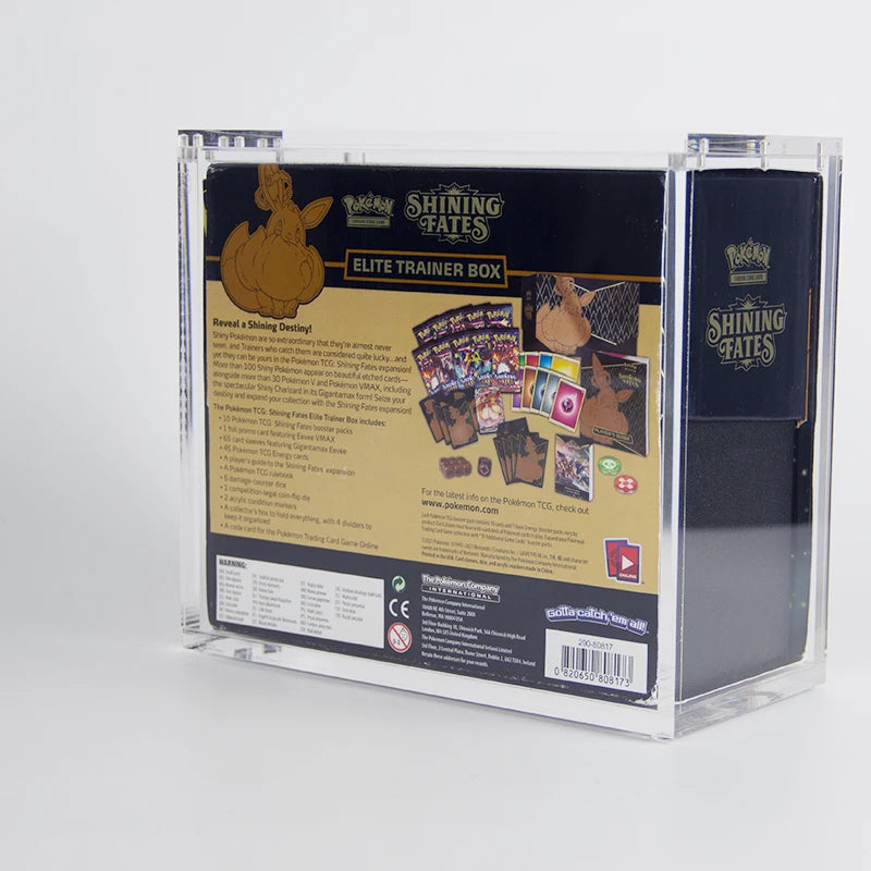 6mm Clear Acrylic Display Case- Elite Trainer Box Protector w/ Magnetic Lid
