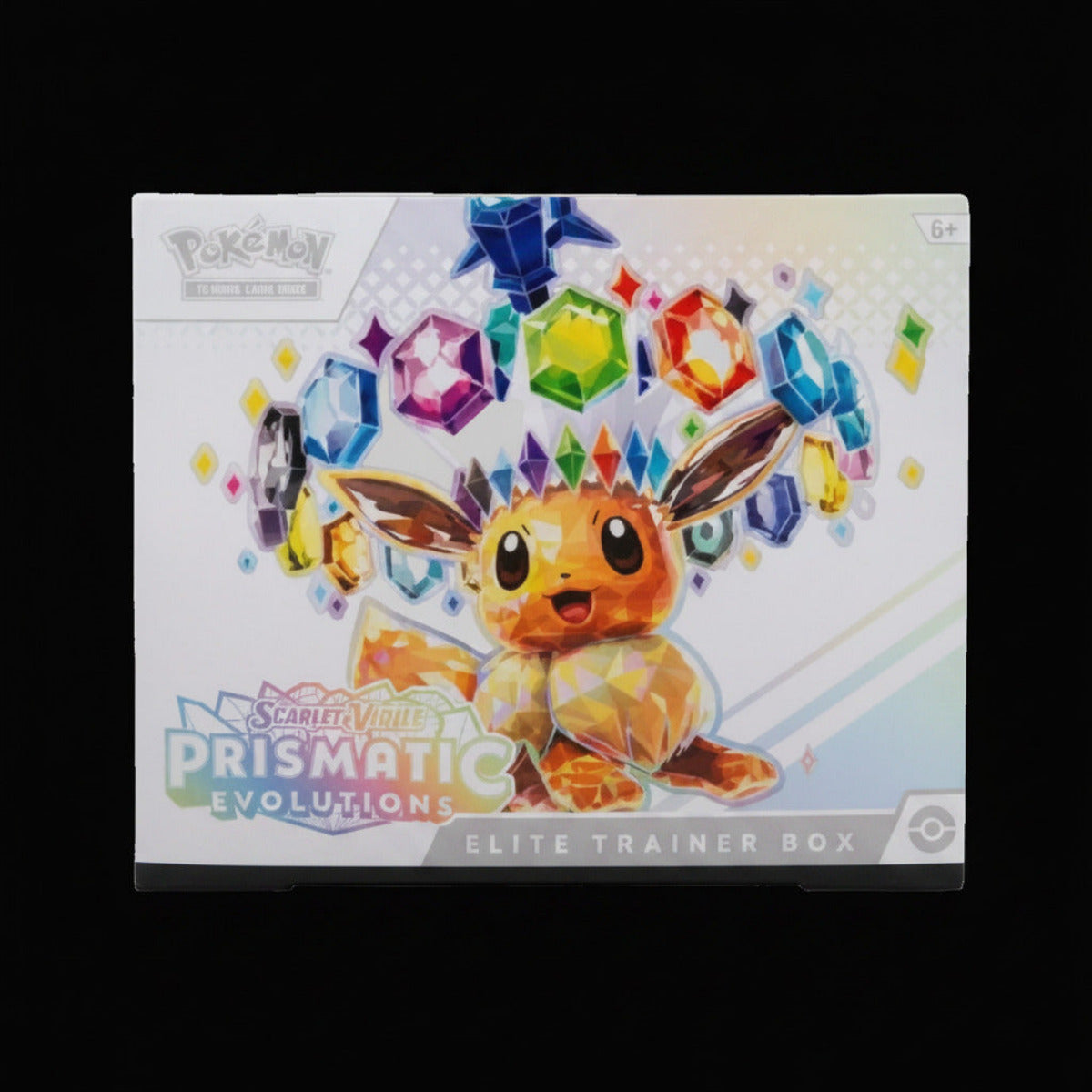 Pokémon TCG: Scarlet & Violet—Prismatic Evolutions Elite Trainer Box. Front